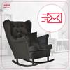 Scandinavian Wingback Rocking Chair Gaja Family Meble Black Olive 10 Pik