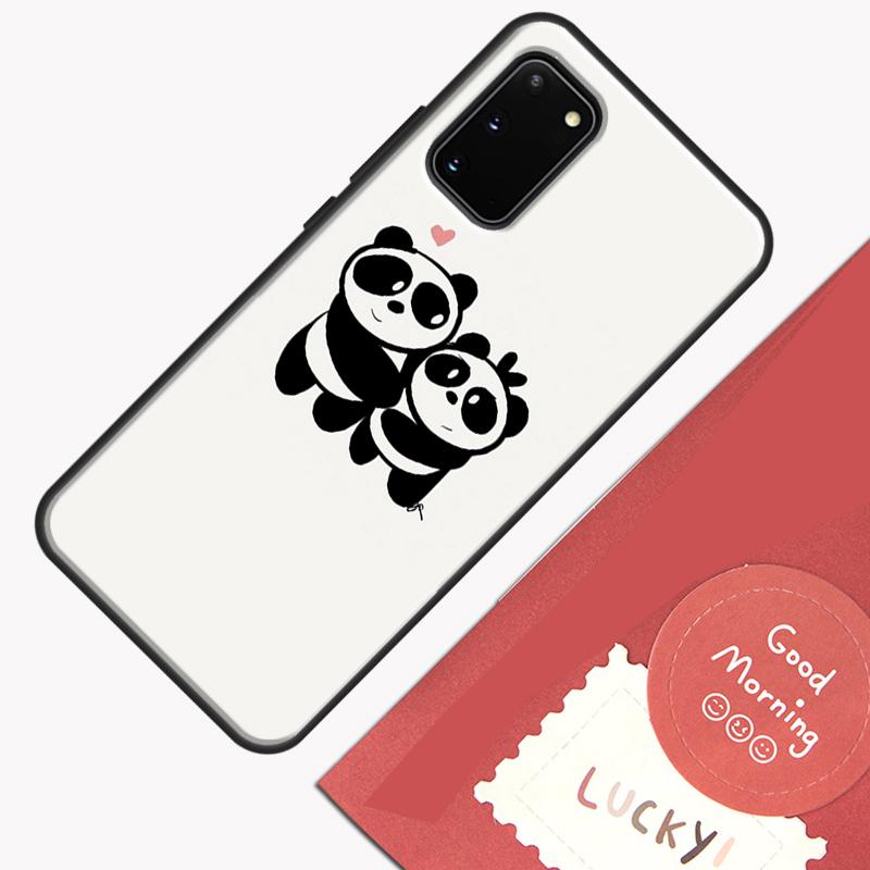 Cartoon Panda Phone Case For Samsung Galaxy S26 S25 Ultra S20 S21 S22 S23 S24 S10 Plus S25 FE Cover Shell