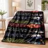Horror Movies Flannel Throw Blanket Soft Warm Cozy For Sofa Bed Indoor Home Bedroom Use