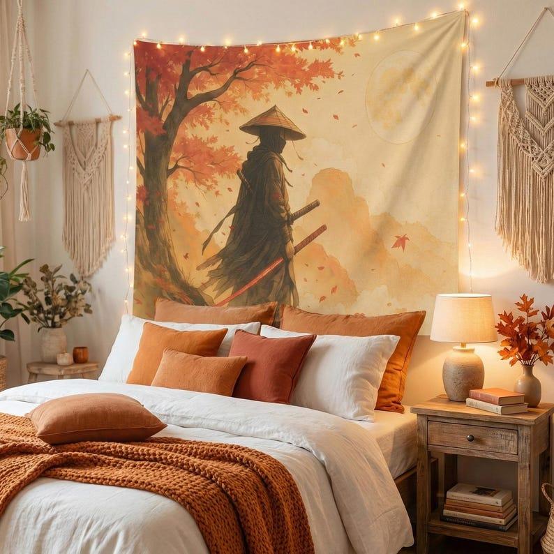 Japanese Samurai tapestry 75x100 чёрный