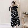 Summer Temperament Belly-covering Splicing Floral Dress Women's Large Size Fat Sister Loose and Thin Fake Two-piece Dress