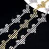 Handmade Heart Rhinestone Claw Chain for DIY Clothing and Decoration