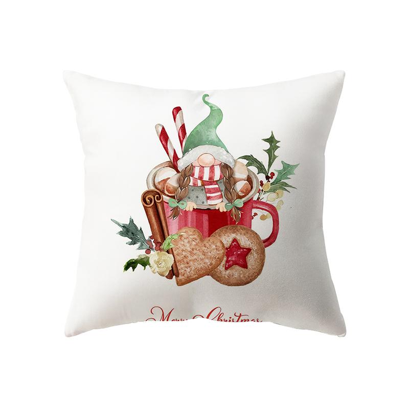 Christmas Theme Christmas Tree Decoration Pattern Cushion Cover Home Living Room Sofa Decoration Pillow Pillow Cover