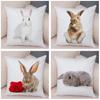 Home Sofa Kids Room Decor Cute Pet Animal Print Cushion Cover Pillowcase  Rabbit