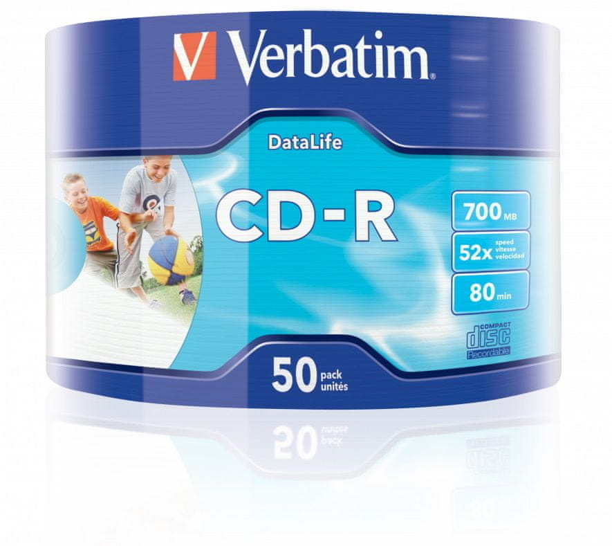 Płyty CD-R Verbatim 700MB Extra Protection Printable Wrap (50 Spindel)