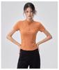 Women's Versatile Half-Zip Pilates Slimming Short Sleeve T-Shirt
