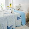 Air Condition Thin Blanket Summer Quilt Cover Cool Summer Cotton Quilt King Size Lace Free Shipping Down Blue Bedding Set Washed