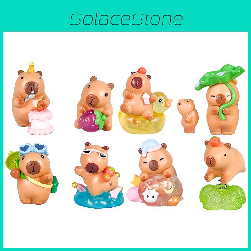 Character Capybara Cartoon Pvc  Action Figures Model Toy Collectibles Gift Kids