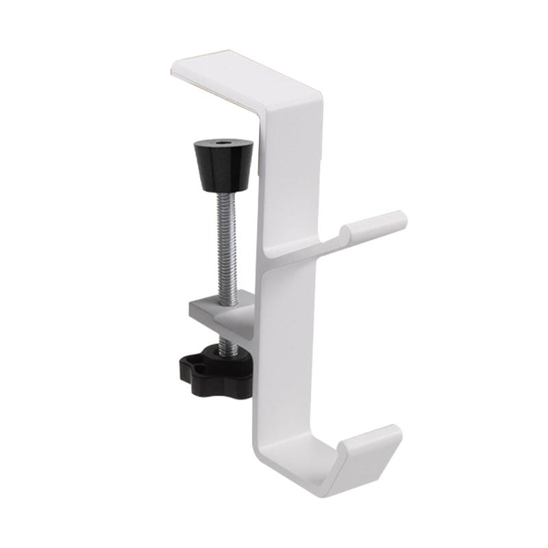 Adjustable Double Layer Aluminum Alloy Headphone Stand Wide Compatibility Easy Assembly For Desk Organization