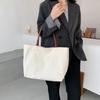 Canvas Bag for Girls, Large Capacity Handbag, Single Shoulder Shopping Bag, Simple Tote Bag