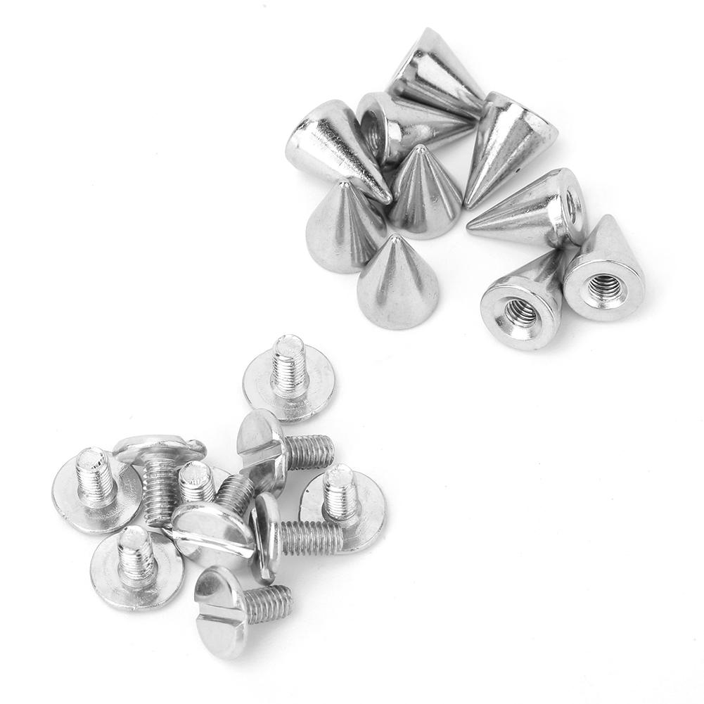 50pcs 7*10mm Spikes Punk Rivets Leathercraft Studs Clothing Decoration (Bronze)