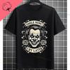 Unisexs Funny Comedy  Tragedy Masks  White Roses Art Graphic Tshirt Shortsleeve Pure Cotton Fashion Streetwear Casual Tshirt