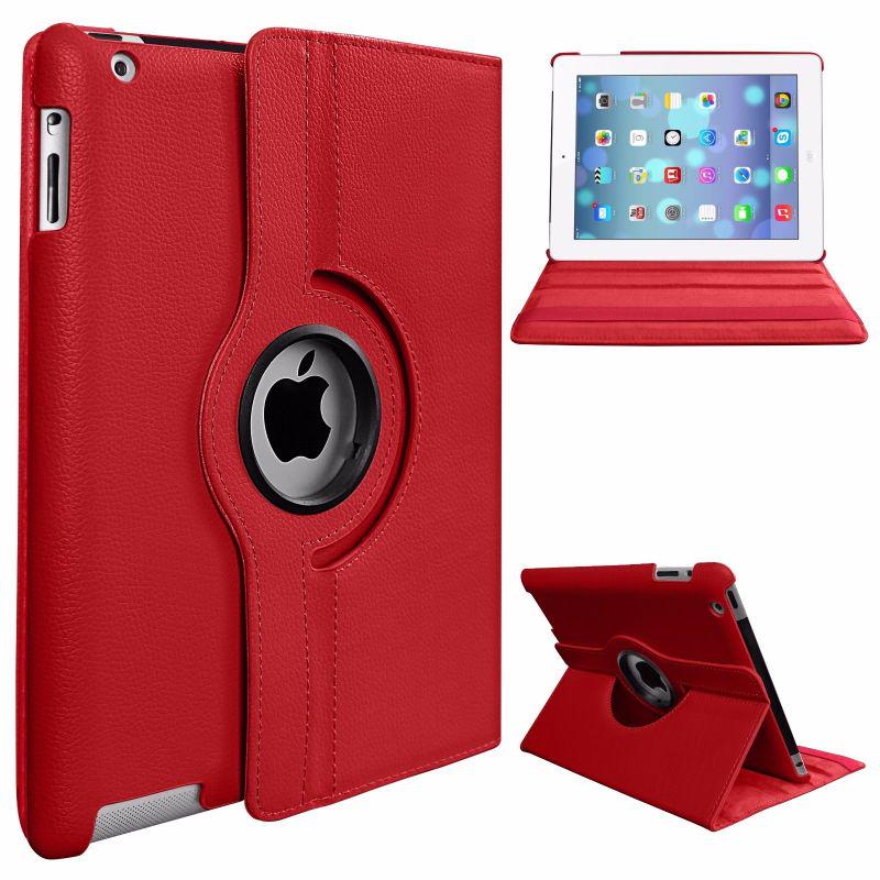 360 Grad drehbarer Ständer PU Leder Hülle Cover für Apple iPad2 iPad3 iPad4