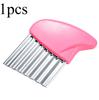 Crinkle Cutter Blade Waffle Fry Cutter Stainless Steel Vegetable Potato Wavy Chopper Knife French Fry Slicer for Carrot Onion