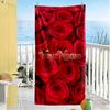 Rose Personalized Text Beach Towel Quick-Dry Soft Microfiber Perfect for Traveling Yoga Camping and Swimming