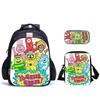 Yo Gabba Gabba Land Cartoon Drie Delige Grote Capaciteit Schooltas Draagbare Schoudertas Etui Studentenset