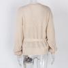 Clearance Casual V-neck Tie-up Knot Knit Sweater for Women - Autumn/Winter European and American Style