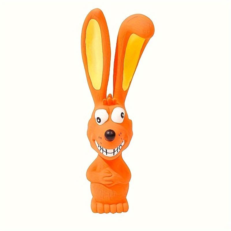 1 Pc Natural Latex Squeaky Rabbit Toy, Long Ears Dog Chew Toy for Teething, Pet Supplies for Puppy Small Dogs