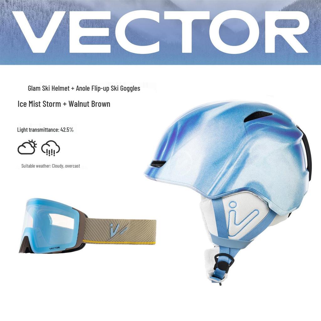 VECTOR Ski & Snowboard Helmet for Men & Women - Anti-Collision, Anti-Fall Safety Gear