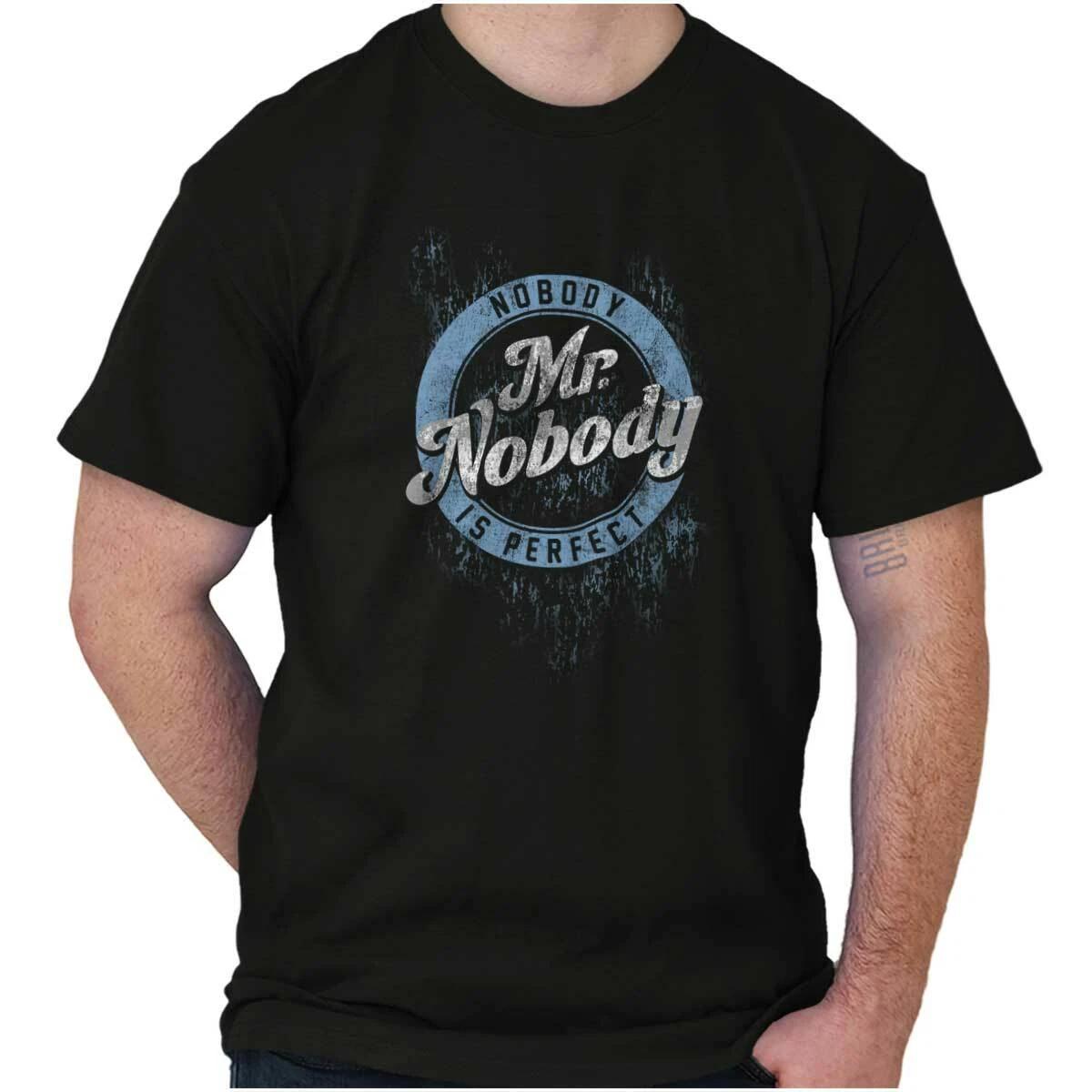 Mr Nobody Is Perfect Ironic Sarcastic Humor Mens Casual Crewneck T Shirts Tees XXXXL