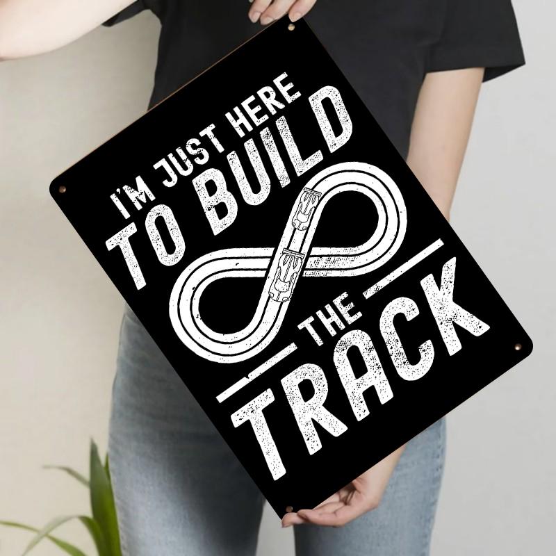 

Infinity Track Racing Car Metal Wall Art Creative Garage Decor for Home Decorations 20x30cm（7.8x11.8inch）