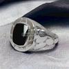 Black Onyx Cushion Cut Gemstone With 925 Sterling Silver Ring For Men's #237 JL375576966711