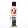 38CM Christmas Nutcracker Wooden Nutcracker Ornament Lift The Plate Soldier Figure Doll Toy Home Office Desktop Decoration Gift
