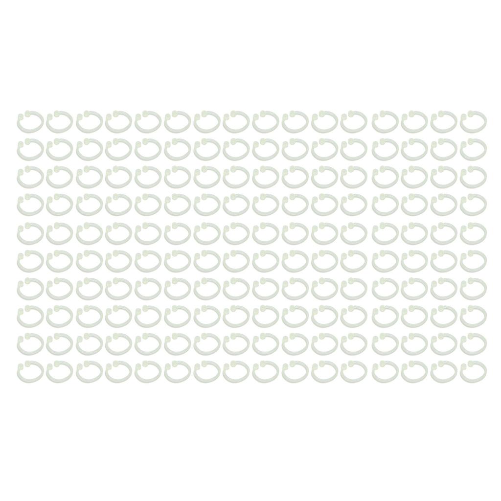 160Pcs Binder Rings PE Material Strong Durable Easy Operation Wide Application Book Rings for