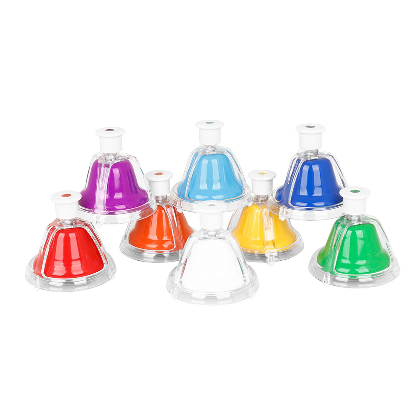 

Toddler Musical Learning Percussion Instrument Musical Toy Desk Bells Kids 8 Notes Bells Chromatic Diatonic Hand Bells 1