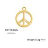 Teamer 5pcs Mini Breloque Cœur Breloques en Acier Inoxydable pour Fabrication de Bijoux Signe de la Paix Ruban Rouge Pendentif Bracelets Accessoires DIY