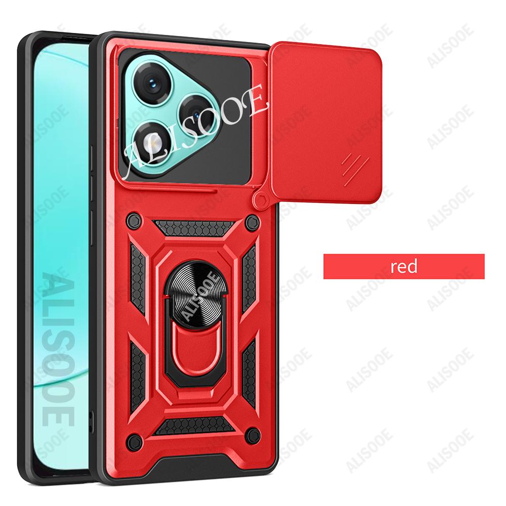 Funda for Honor 400 Lite 5G / Honor 400 Pro Global Case Slide Camera Ring Stand Holder Shockproof Cover for Honor 400 Lite Capa