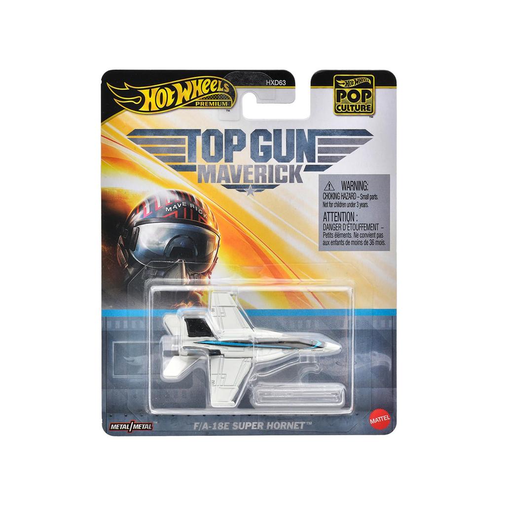 Hot Wheels Pop Culture - F/A-18E Super Hornet Vehicle Toy, Miniature Car, Airplane, Ages 3 and Up, Gray, HVJ37