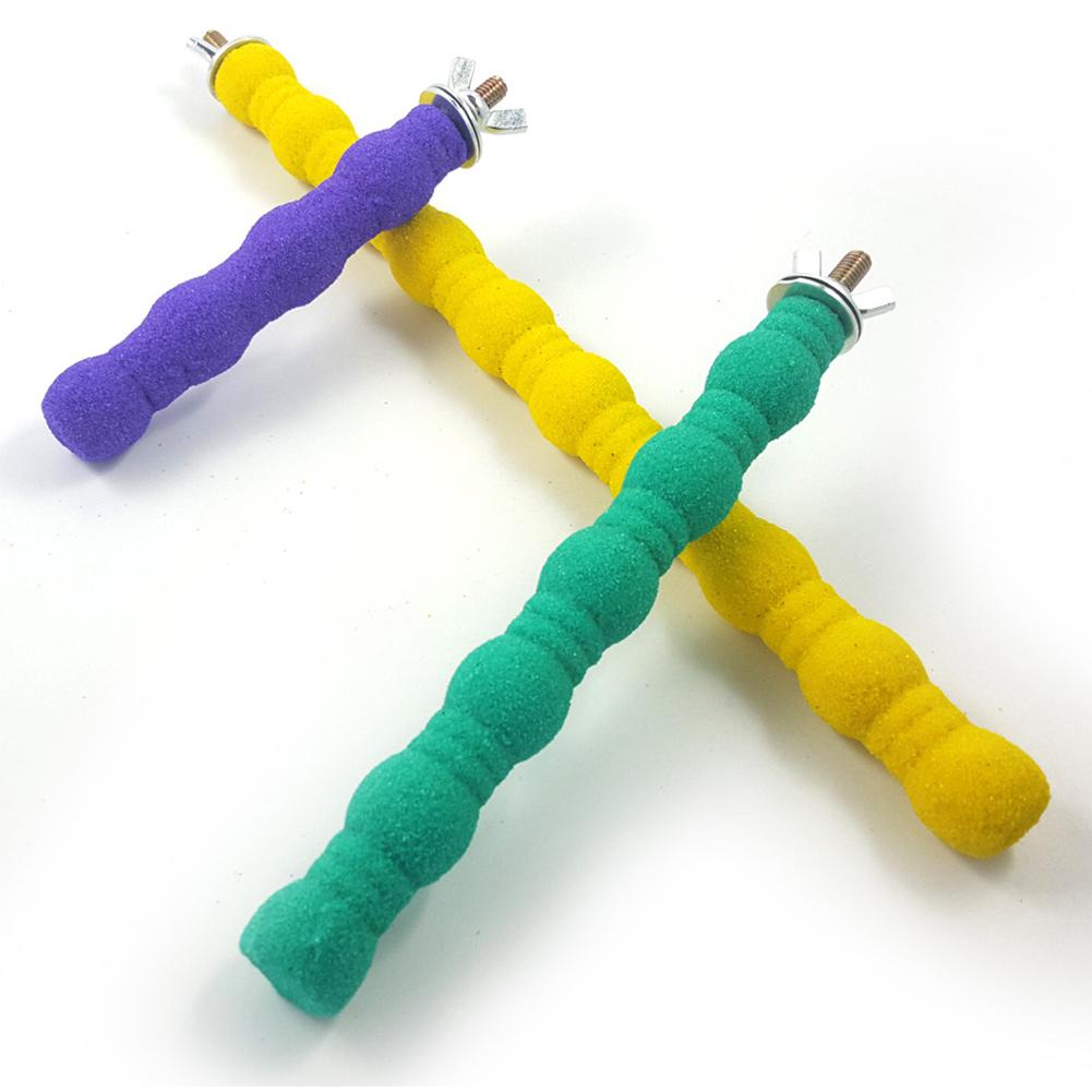 Pet Paw Grinding Wooden Stick Sprayed with Colored Sands Bird Parakeet Parrot Toy Grinder Grinding Rod Gripper Pet Supplies