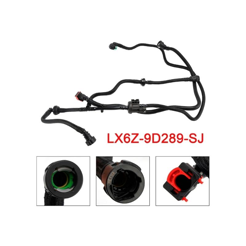 Black Fuel Tank Drain Hose Assembly, Formed Service Part for Replacement Maintenance in Vehicle Fuel Systems and General Repair Work LX6Z9D289SE