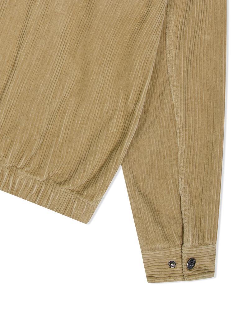 Yeseyesee Corduroy Hooded Zip Jacket Beige