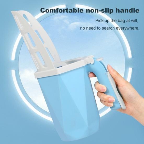 

Совок для кошачьего туалета Yousheng, съемный совок для кошачьего туалета с мусорным мешком, лопата для отходов и контейнер для хранения, портативный инструмент для утилизации кошачьих экскрементов синий