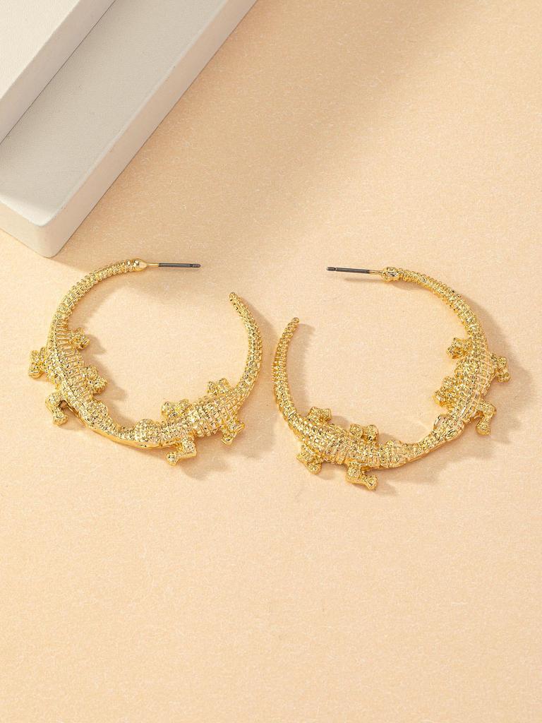 Euro-American Crocodile Earrings