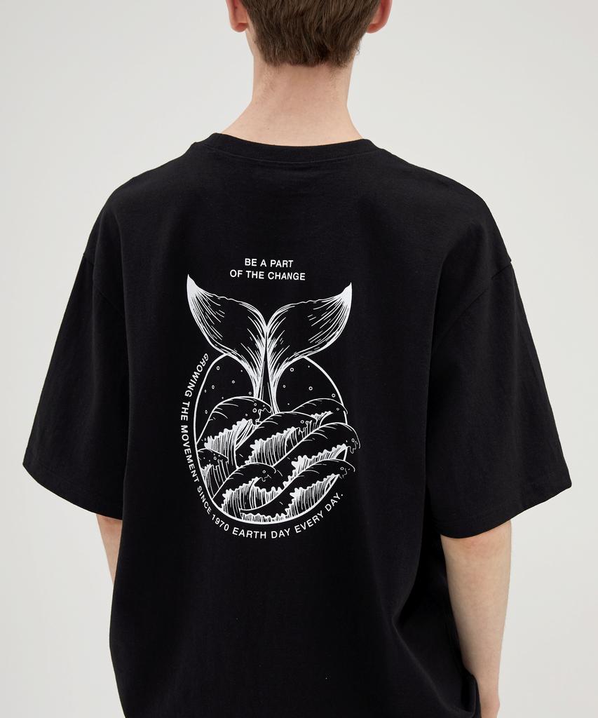 VANNWORKS Earth Day Every Day Oversized Short Sleeve T-Shirt (Vncts238) Black