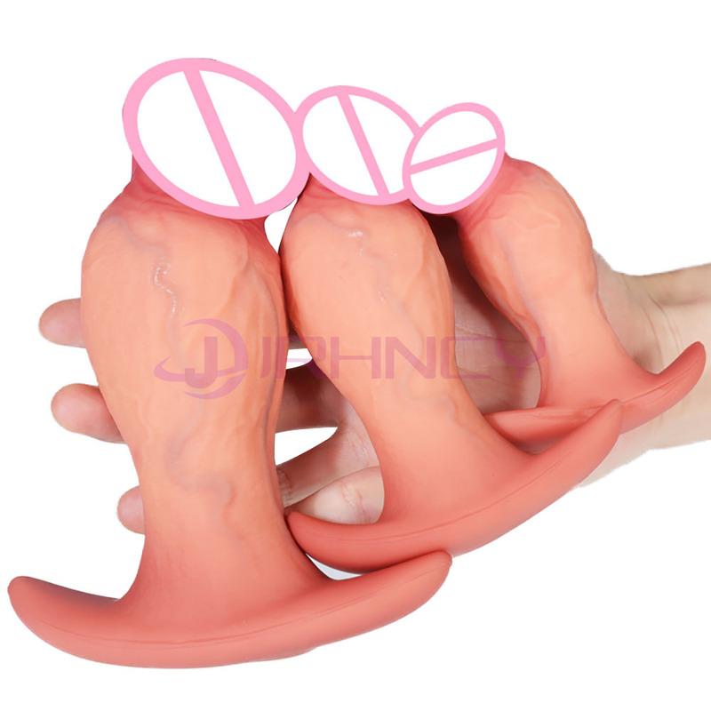 3-9.5cm Huge Anal Plug Dildos Wear Butt Plug Men Anal Sex Toys Prostate Massage Realistic Anal Dildos For Women Masturbation