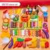 Children's Pretend BBQ Set: Kitchen Play Barbecue Skewers with Simulation Food