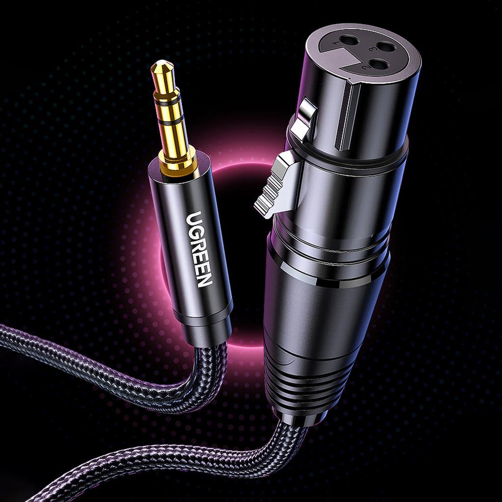 Audio cable 3.5mm mini jack (male) - XLR (female) 1m black