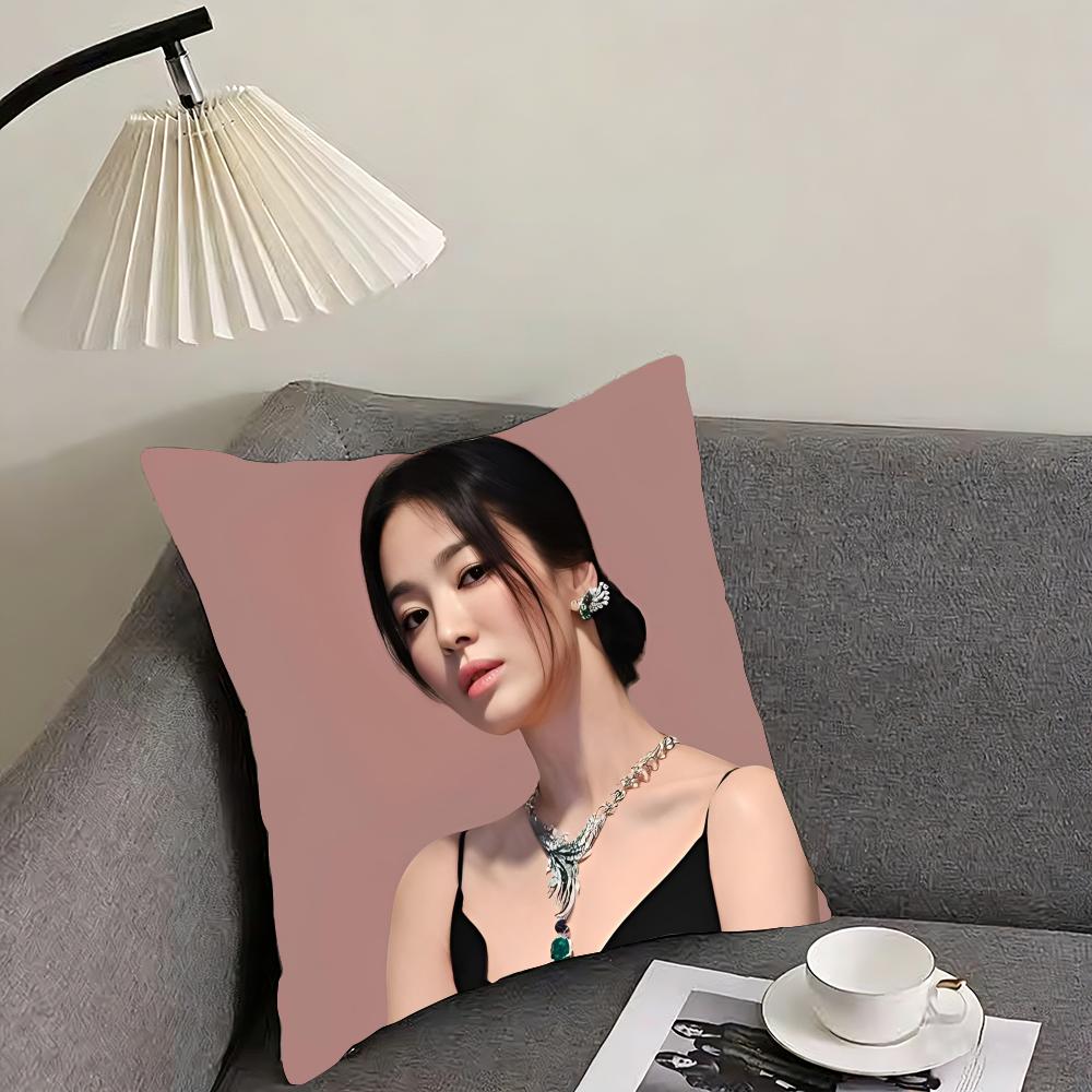 Song Hye - Kyo Cushion Cover Reversible Plush Pillow Cover – For car, sofa, bedroom, perfect as a gift.