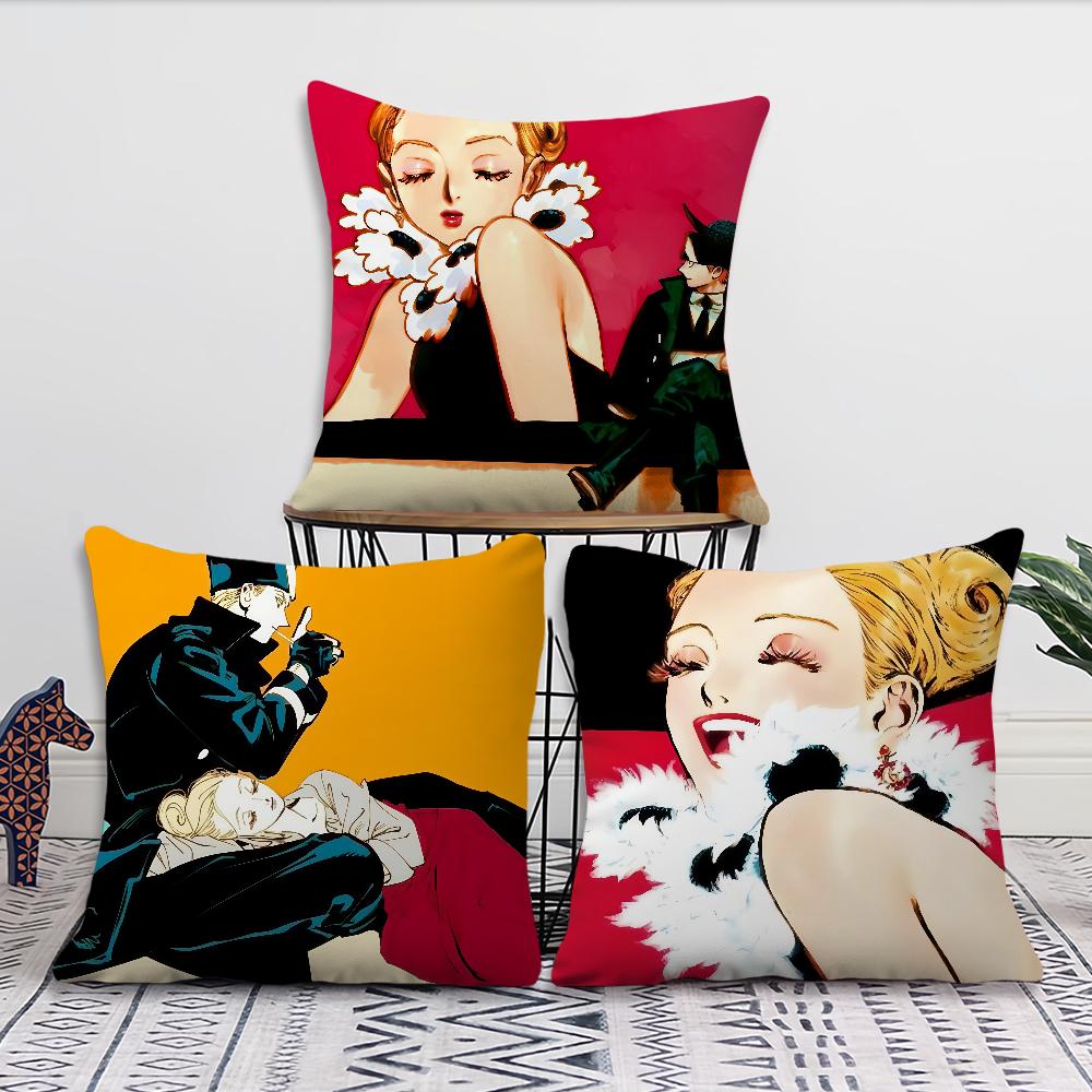 vintage manga emma aleksander V-Veil Kotteri cushion cover soft Pillow Case for Sofa Living Room Home Decor Protective Covers