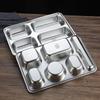 Huihuang 316 Stainless Steel Multi-Compartment Lunch Tray