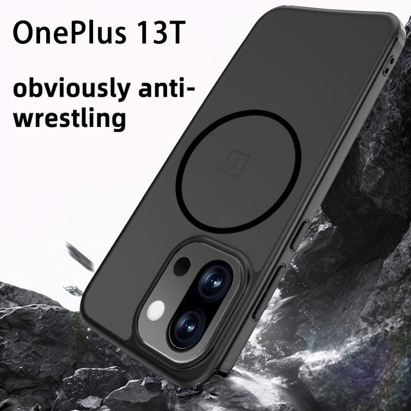 For OnePlus 13T Case Hard Transparent Magnetic Magsafe Shockproof Protective Back Cover Case For One Plus 13T 1+13T Phone Shell
