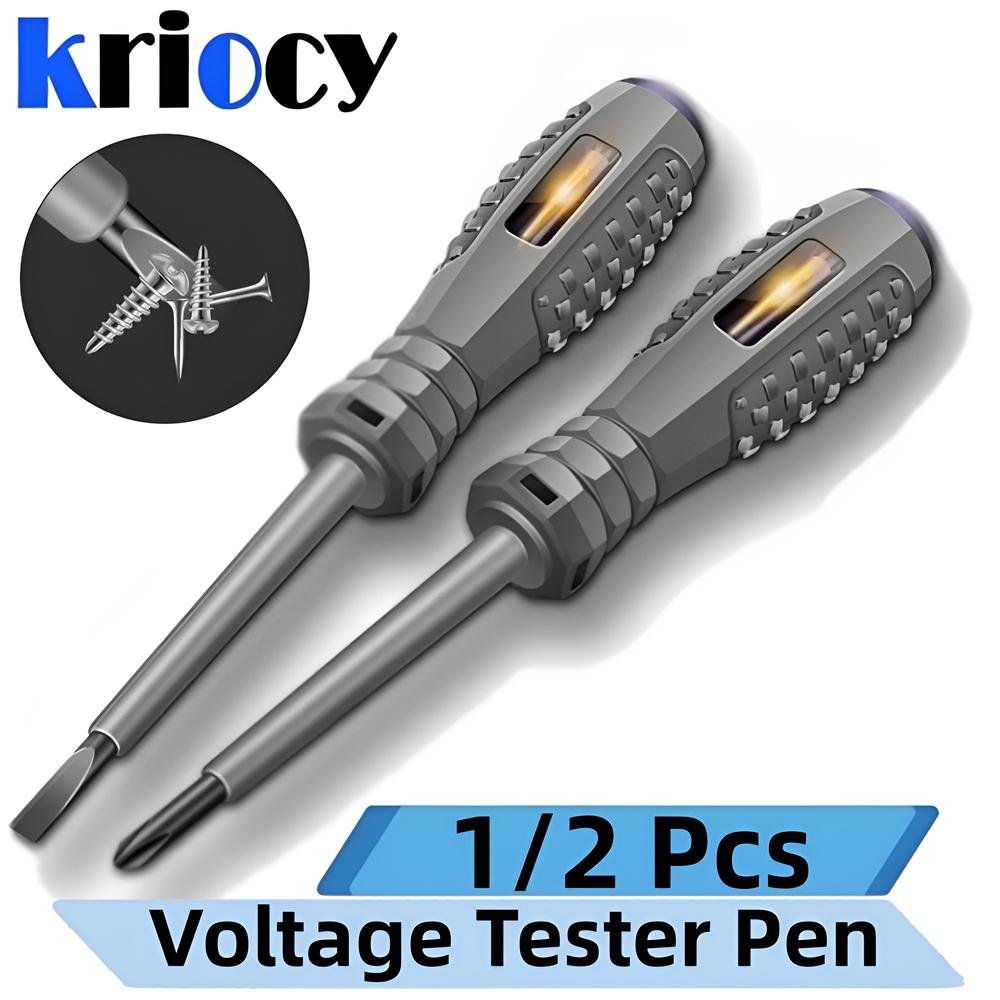 

Word/Cross Screwdrivers Neon Bulb Indicator Meter Electric Pen Insulated Electrician Highlight Pocket Digital Voltage Tester Pen