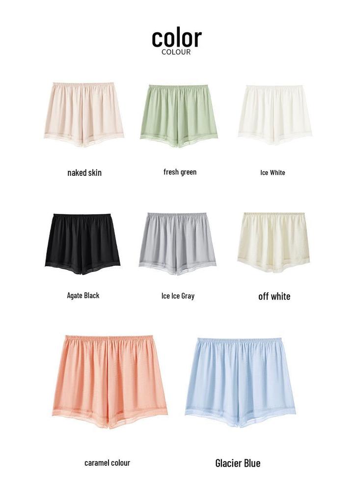 Women's Sheer Ice Silk Safety Shorts, Summer Lightweight No-Roll, Wear Inside or Out