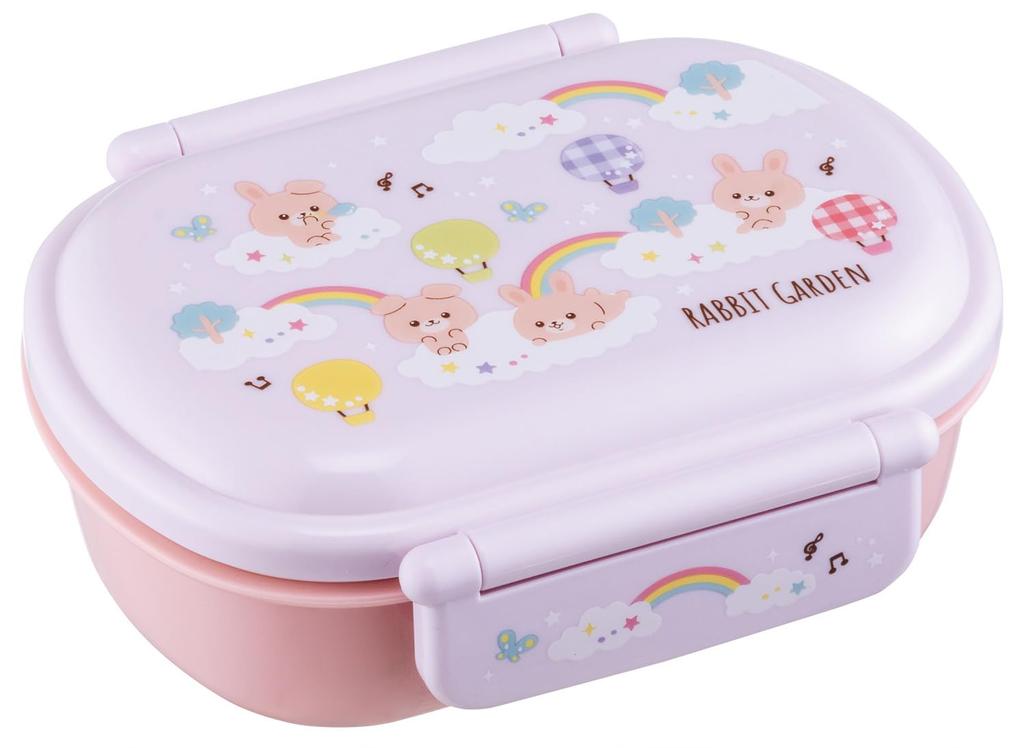 Skater Lunch Box for Children, 360ml, with a lid that allows for easy packing, made in Japan, single layer, dishwasher safe, microwave safe, Rabbit