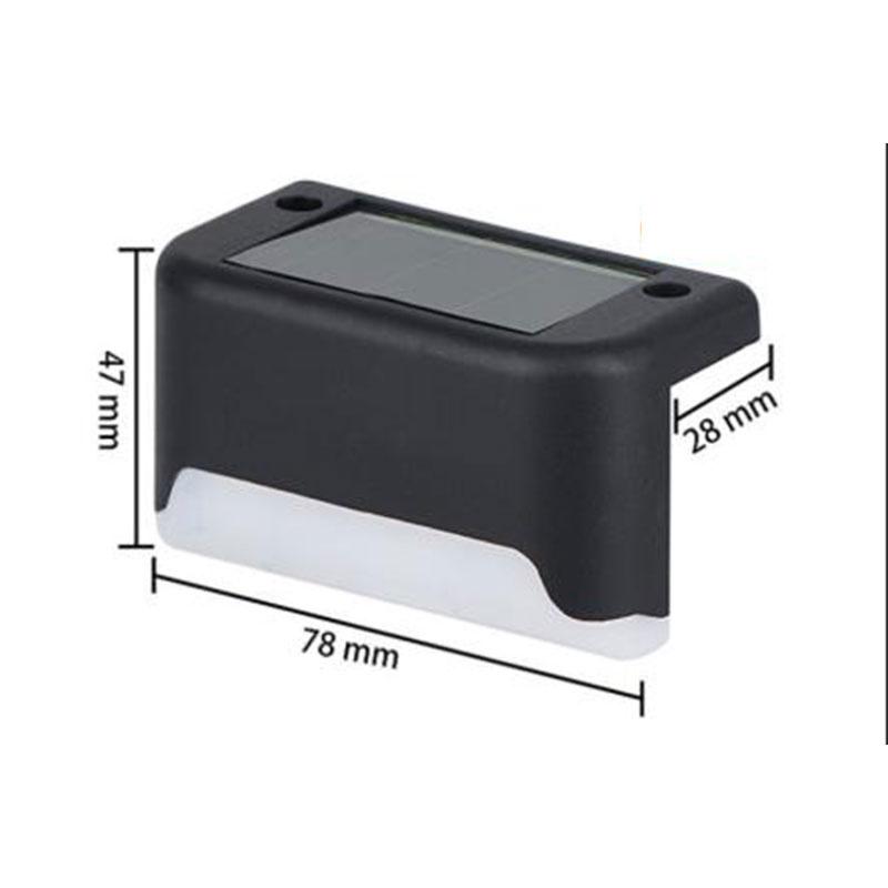 Solarne światło pokładowe zewnętrzne 1 szt., Wodoodporne solarne światło LED na schody zewnętrzne, stopień, ogrodzenie, podwórko, patio i ścieżkę