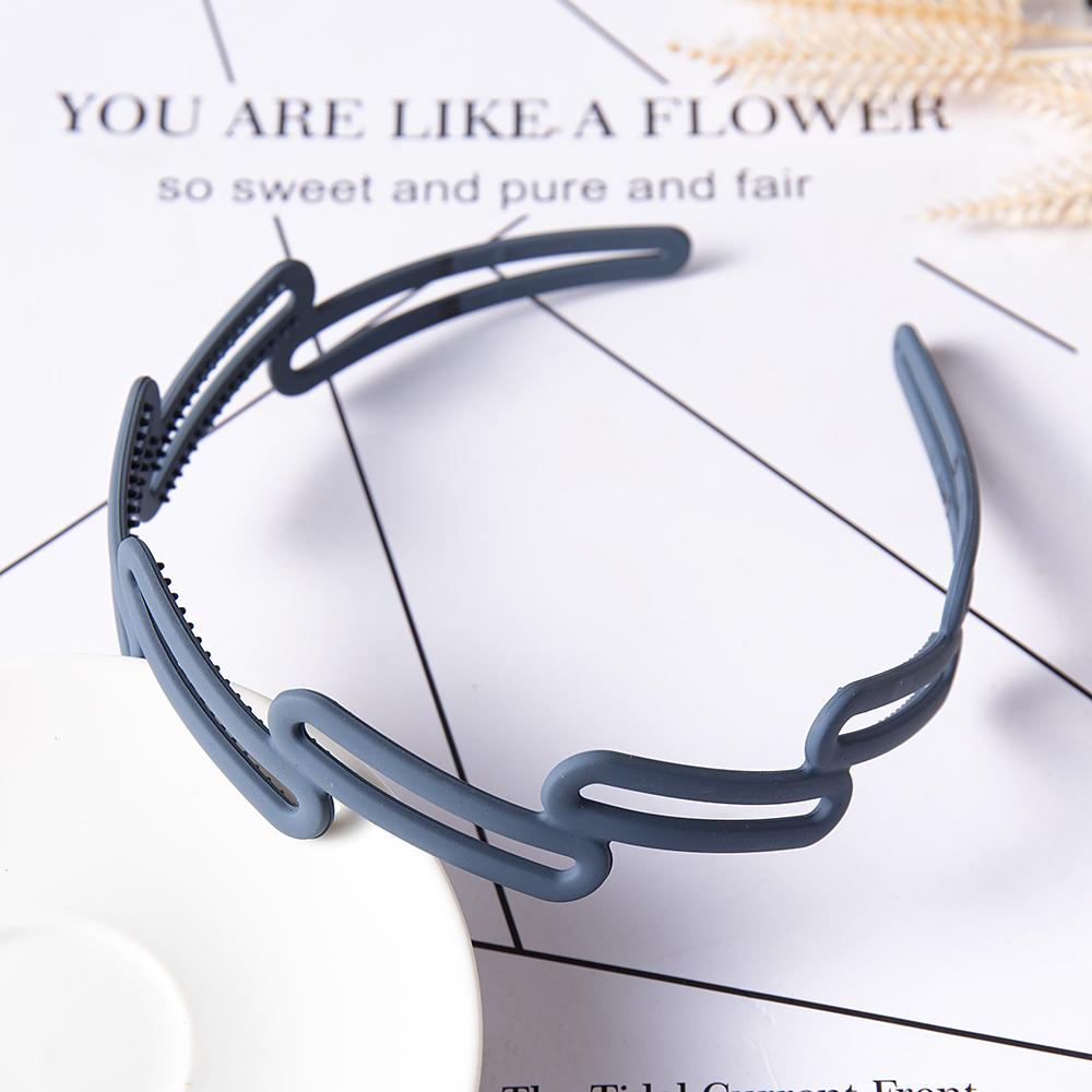 

Однотонный женский волнообразный полый геометрический пластиковый ободок для волос Snon-slip уличная повязка на голову Обруч для волос Модные аксессуары для волос Головной убор